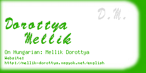 dorottya mellik business card